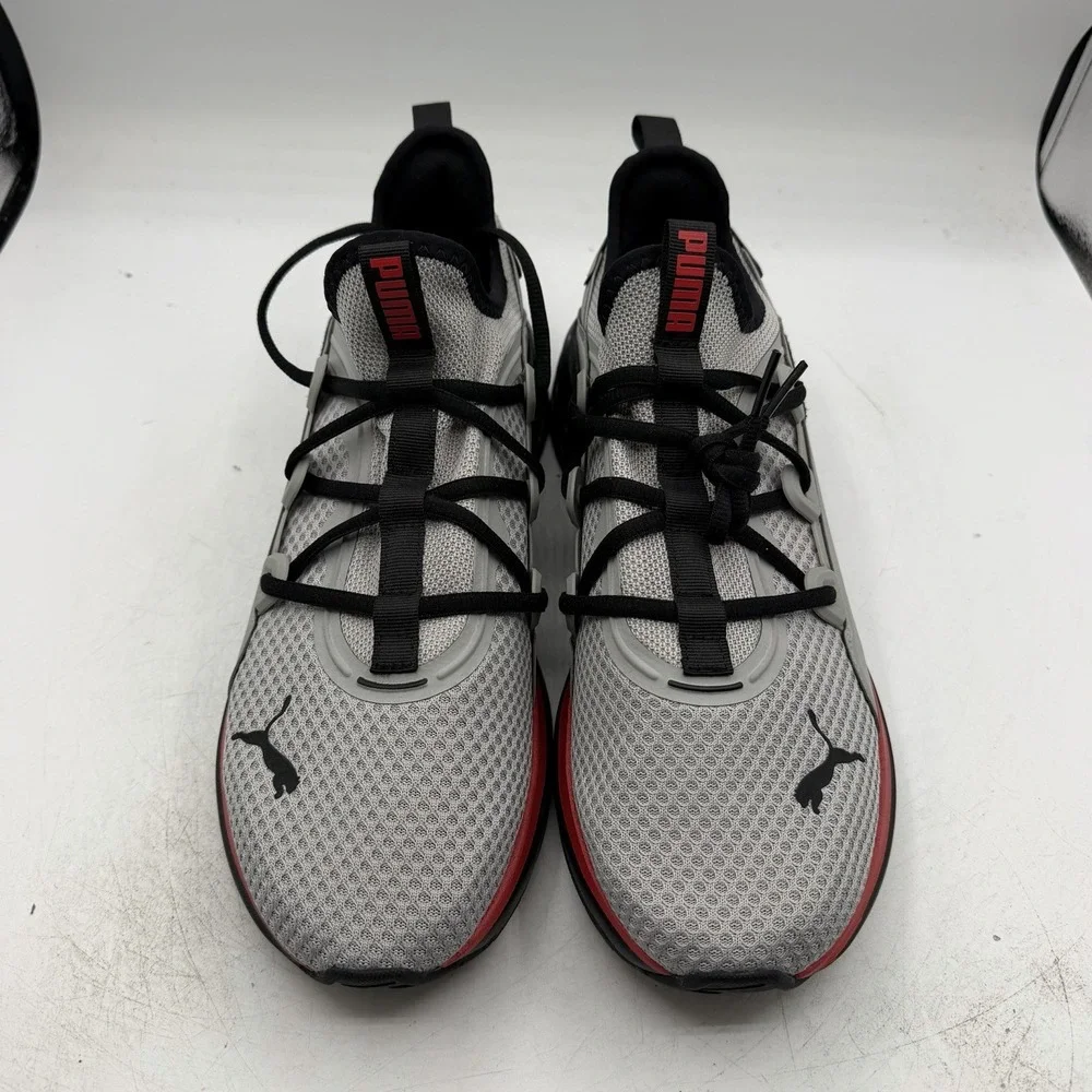 Puma Softride Frequence Street Shoes Mens Sz 10 Grey Red Sneakers 311727-05